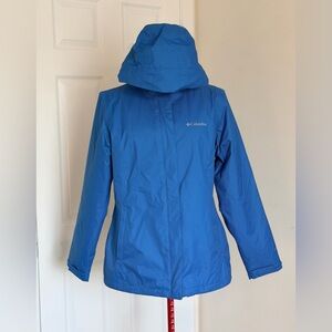 Columbia Summit Lake Insulated Hooded Jacket Women’s M Blue Waterproof Omni-Tech